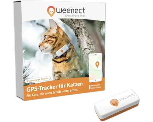 Hornbach GPS tracker weenect for cats 28 g, 6 x 2.4 x 1.5 cm, white