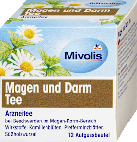 Mivolis Medicinal tea, stomach & intestinal tea (12 bags), 21 g