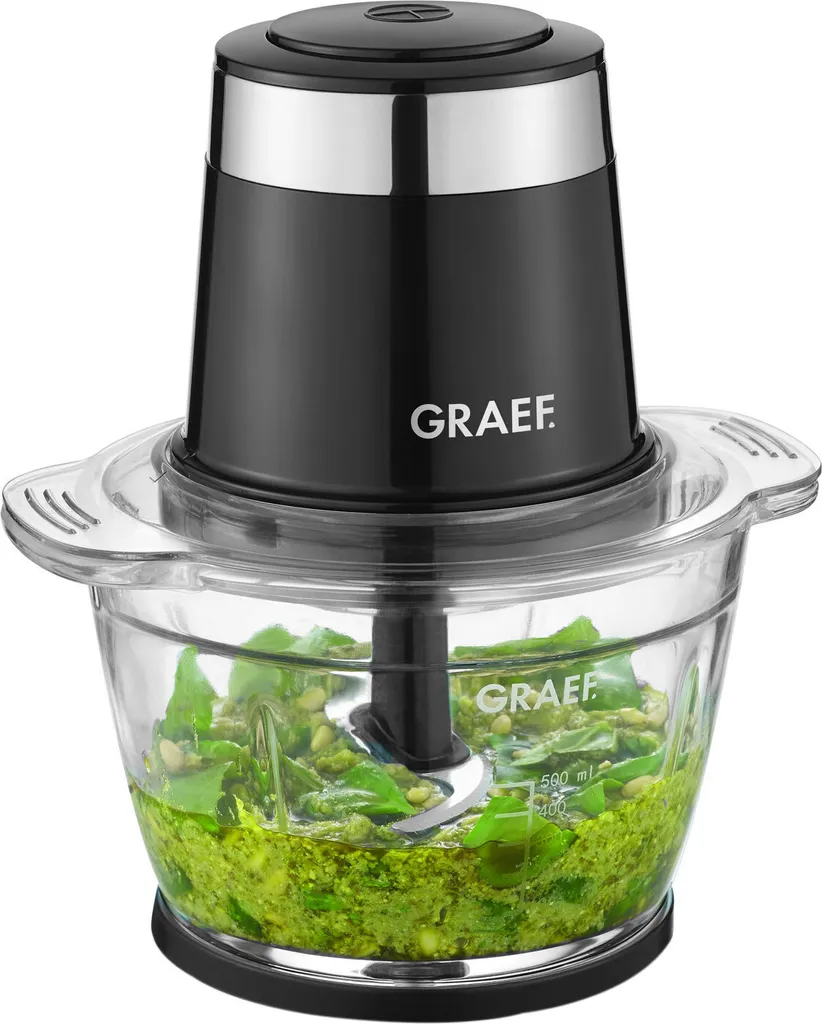 GRAEF CH502 Chopper, Glass Container, 1L, 500W, Black