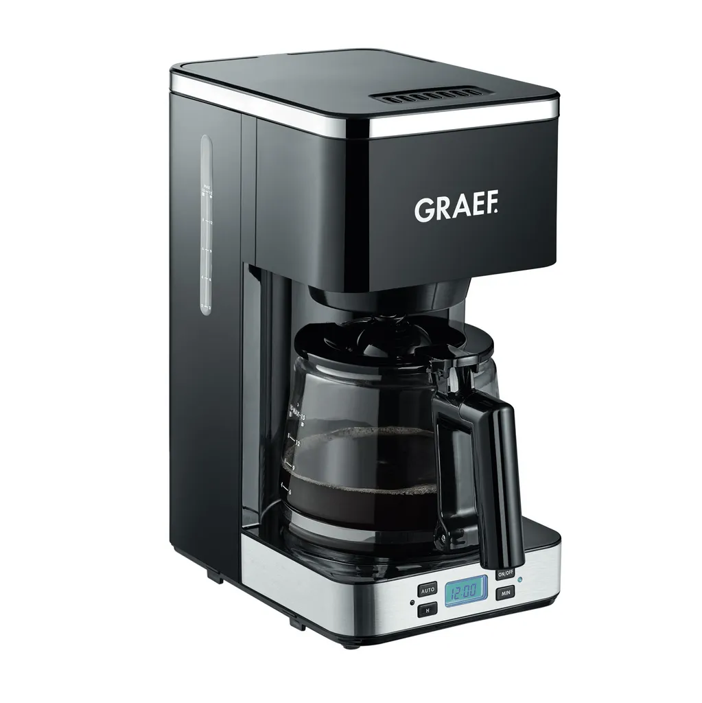 GRAEF FK502EU Coffee Maker 10-15 cups with timer, plastic, black