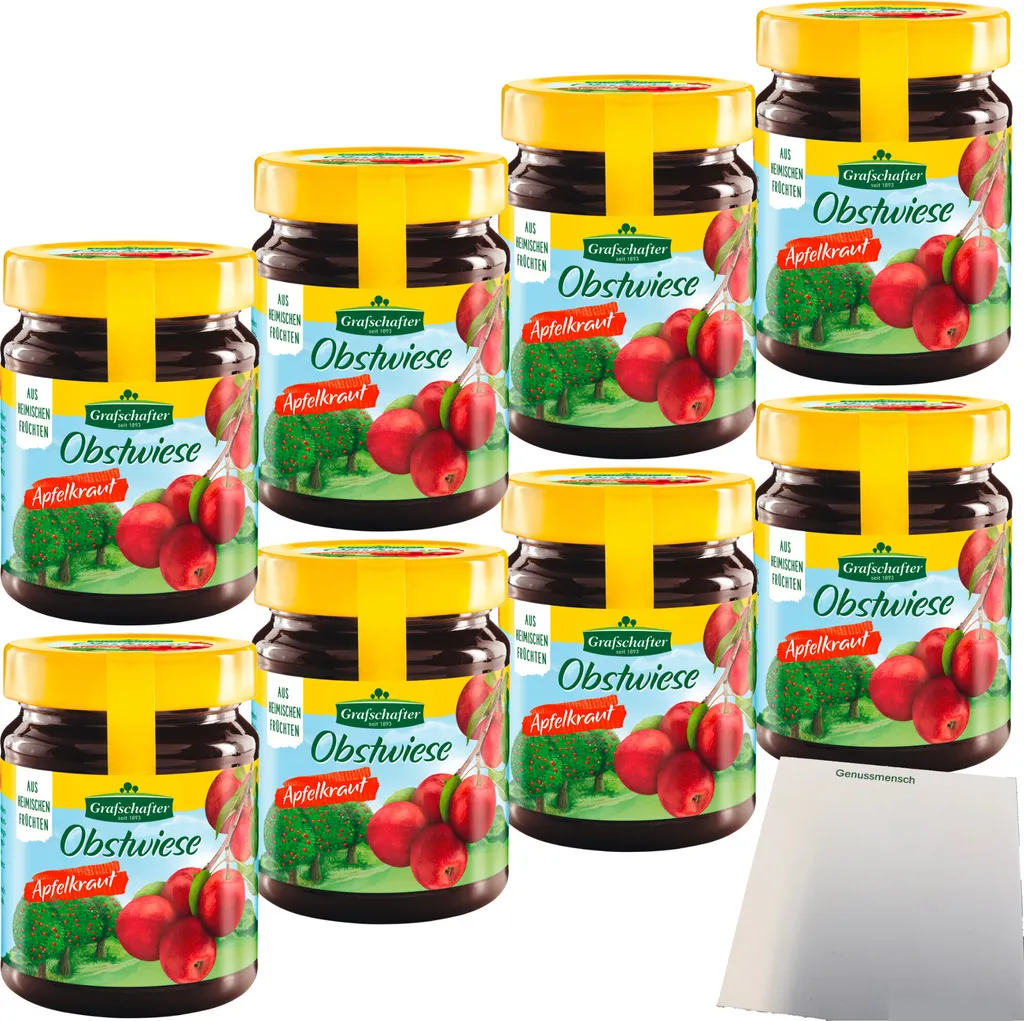 Grafschafter Obstwiese Apfelkraut fruity-fresh spread VPE (8x320g jar) + usy block