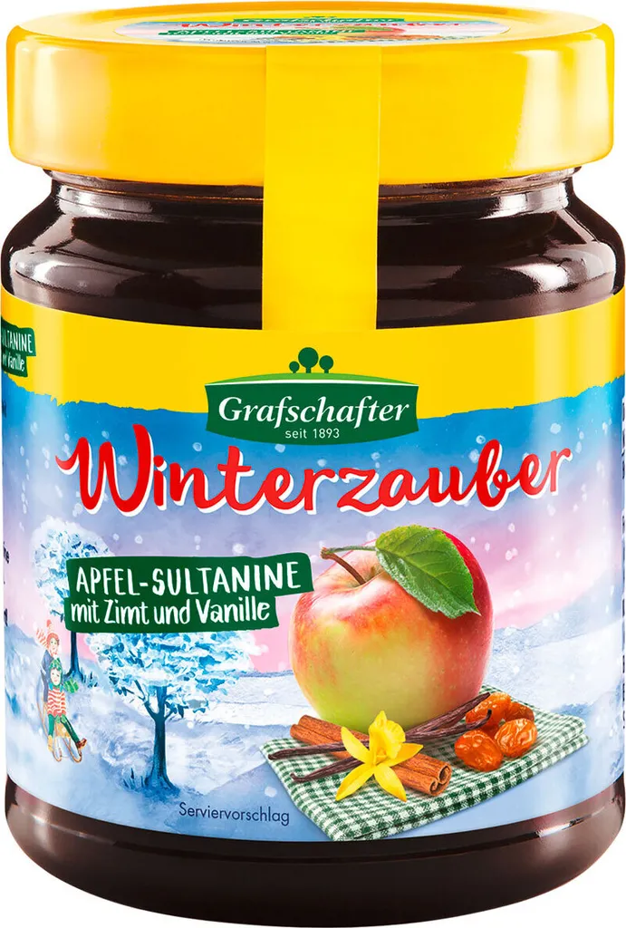 Grafschafter Krautfabrik Josef Schmitz KG Grafschafter Winterzauber Apple Sultanas with Cinnamon and Vanilla 320g