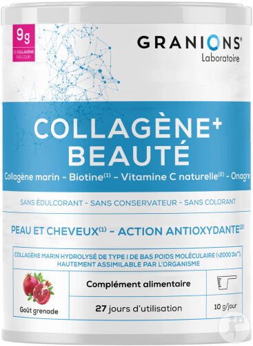 Granions Collagen+ Beauty Skin and Hair Pomegranate Flavor Jar 275g
