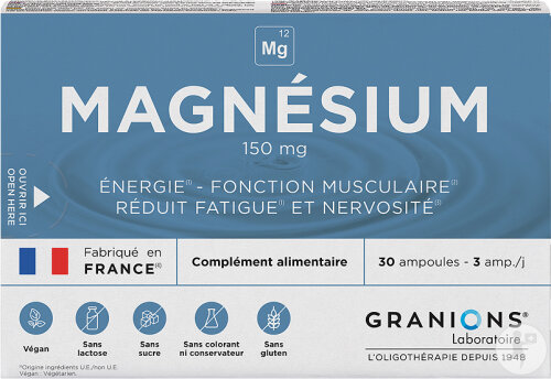 Granions Magnesium 150mg 30 ampoules