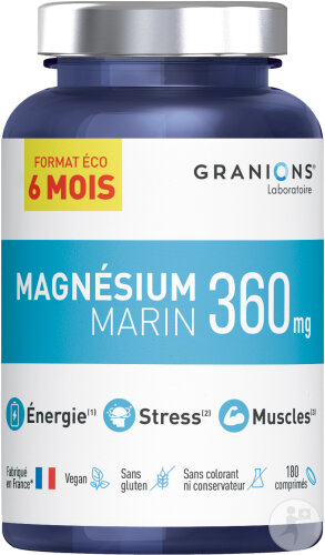 Granions Marine Magnesium 360mg 6 Months Magnesium + Vitamin B6 180 Tablets
