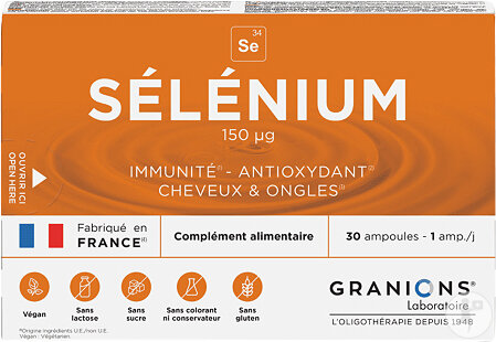 Granions Selenium 150µg 30 ampoules