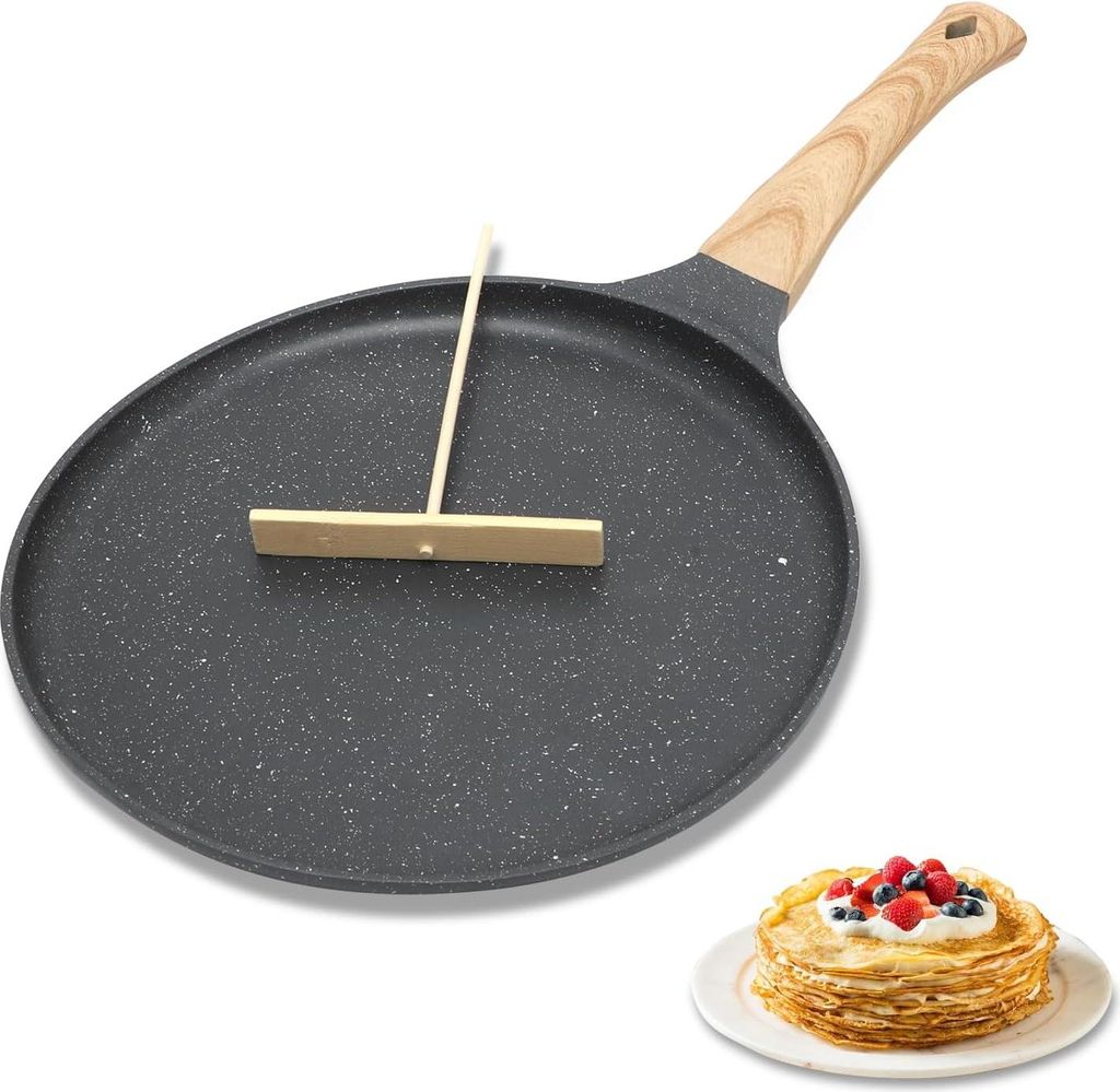 Markenlos Granite pan for pancakes - non-stick coating - 1 piece - safe and healthy