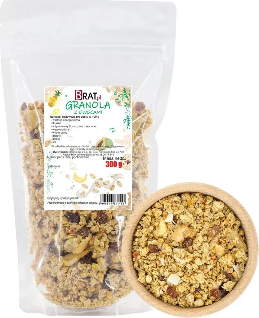 BRAT.PL Granola with fruit 300g - Natural enjoyment 300g