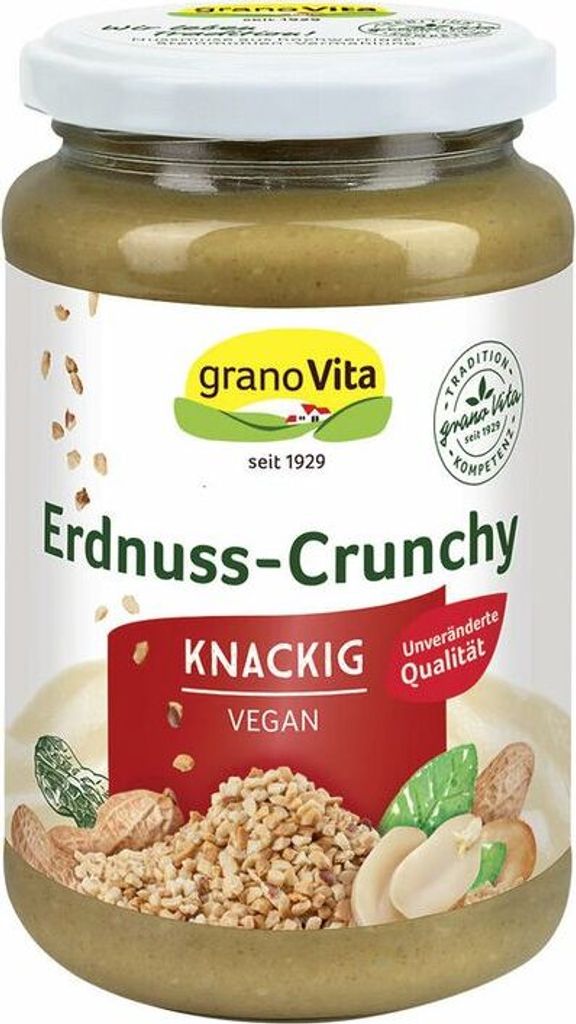 granoVita Peanut Crunchy Crunchy Vegan - 350g x 6 - 6-pack VPE