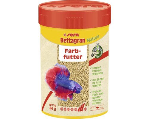 Granule food sera Bettagran Nature 100 ml color food combative