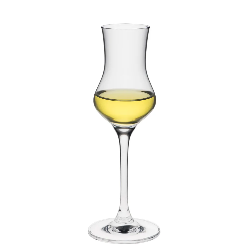 Grappa Edition No. 35 with fill line 2 + 4 cl |-|, Contents: 90 ml, H: 182 mm, D: 64 mm, 6 sets