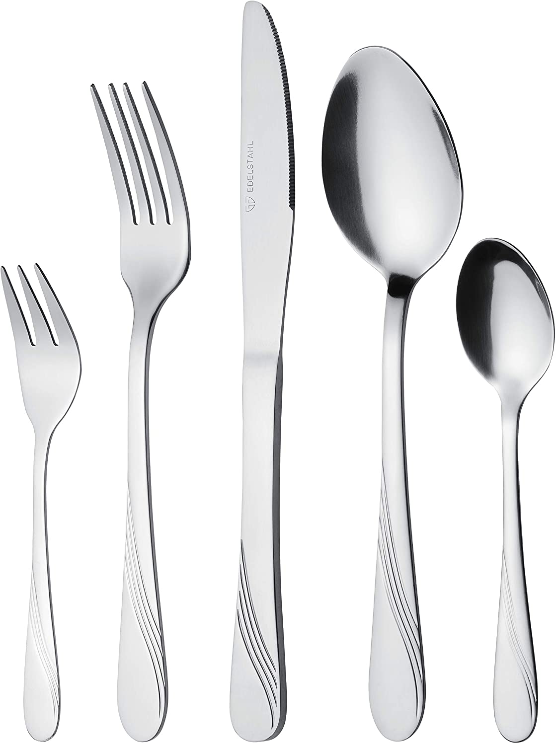 GRAWE GRÄWE Stralsund Series Cutlery Set for 6 People Stainless Steel 30-Piece Cutlery Set Nickel Free Rustproof Hand Polished Dishwasher Safe