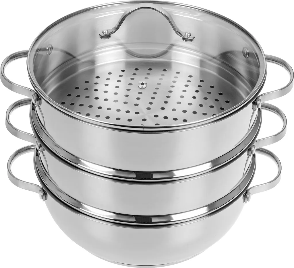 GRAWE GRÄWE Steamer/Serving Pan 28 cm with two steaming inserts, Pro-Line series
