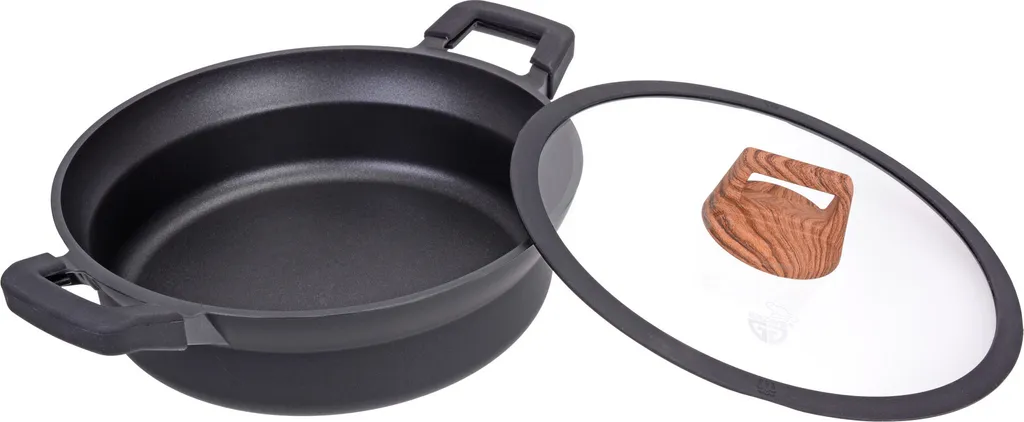 GRAWE GRÄWE 28 cm serving pan with glass lid, Alu-Line series