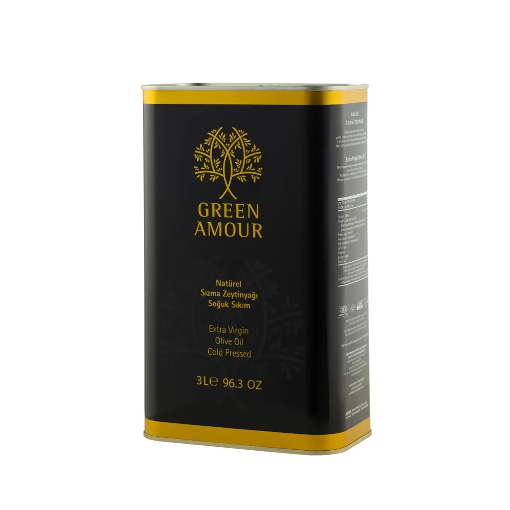 Green Amour Extra Virgin Olive Oil 3 L, cold pressed, 0.3% acid