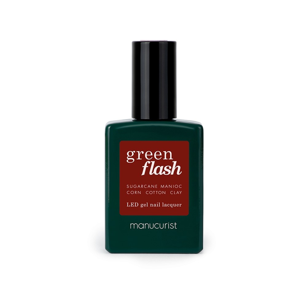 Manucurist Green Flash Led Gel Nail Lacquer, Dark Pansy