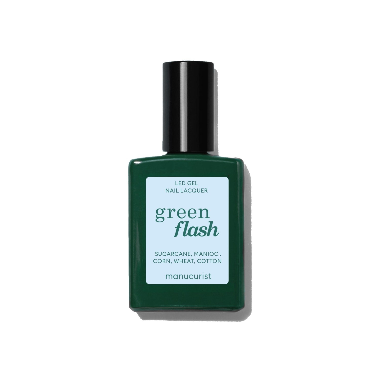 Manucurist Green Flash Led Gel Nail Lacquer, Light Blue