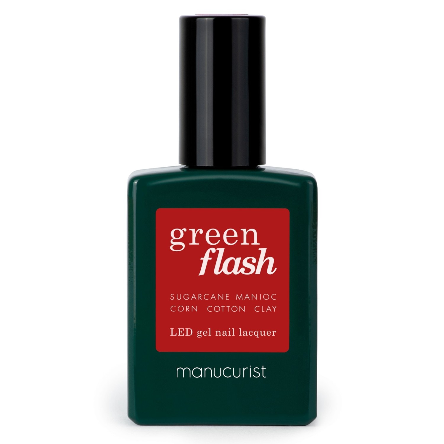 Manucurist Green Flash Led Gel Nail Lacquer, Red Cherry