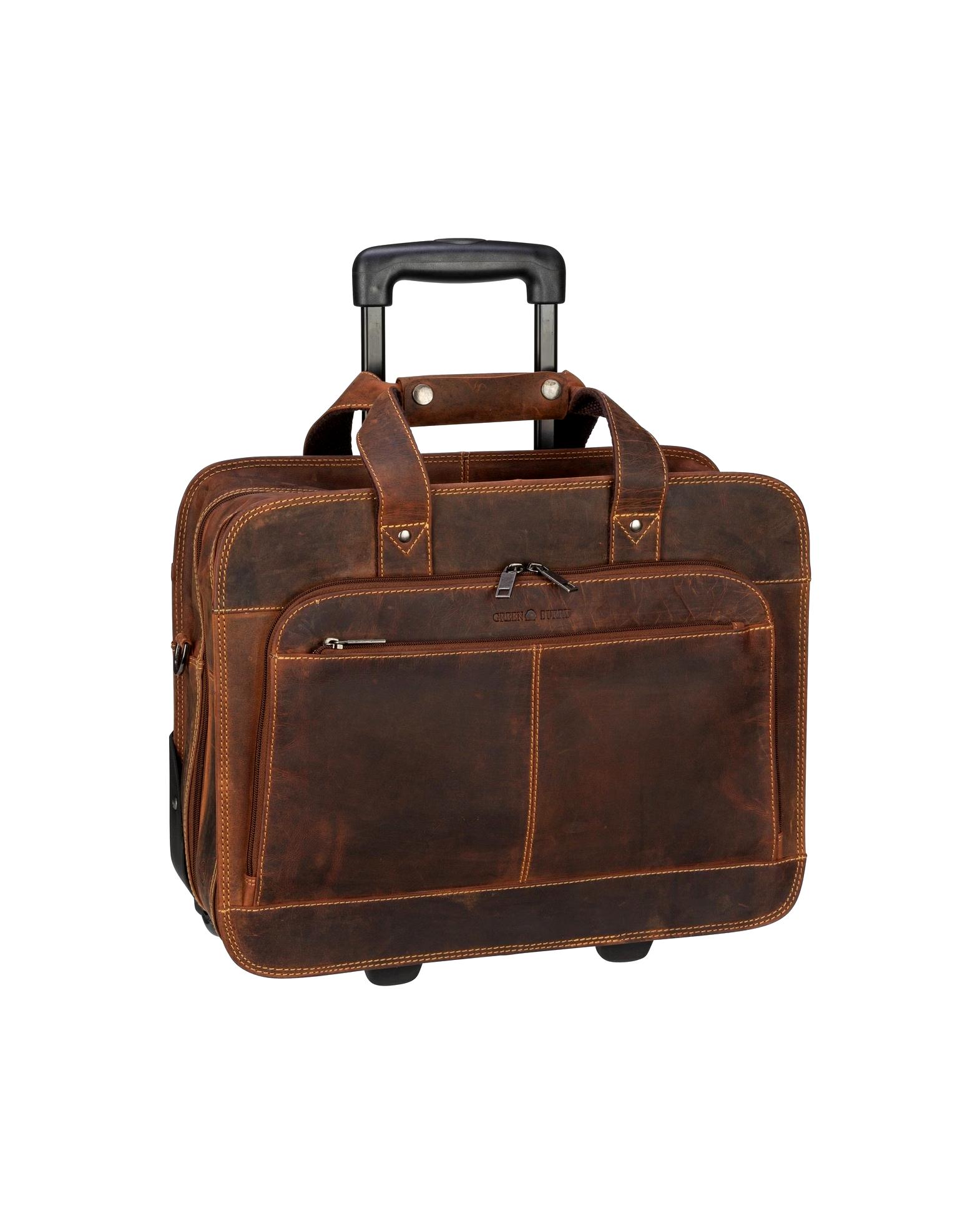 Greenburry hand luggage suitcase pilot suitcase vintage 1549 Sattelbraun