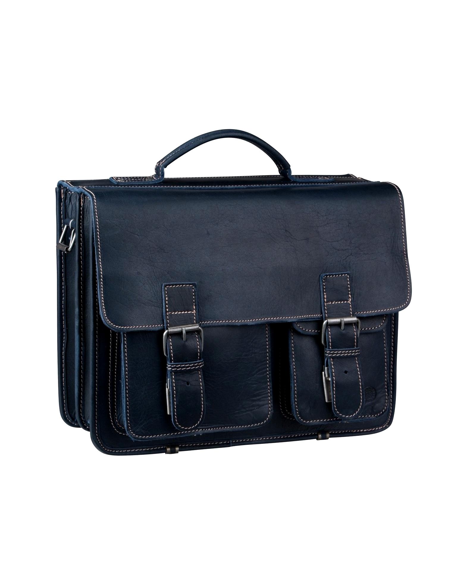 Greenburry laptop bag briefcase leather 39 cm Dark Navy