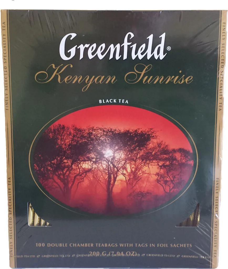 Greenfield Black Tea Kenyan Sunrise 100 Tea Bags, 200 gm
