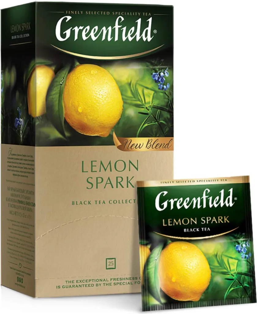 Greenfield Black Tea Lemon Spark 25 Tea Bags Black Tea Lemon Black Tea, 38 gm