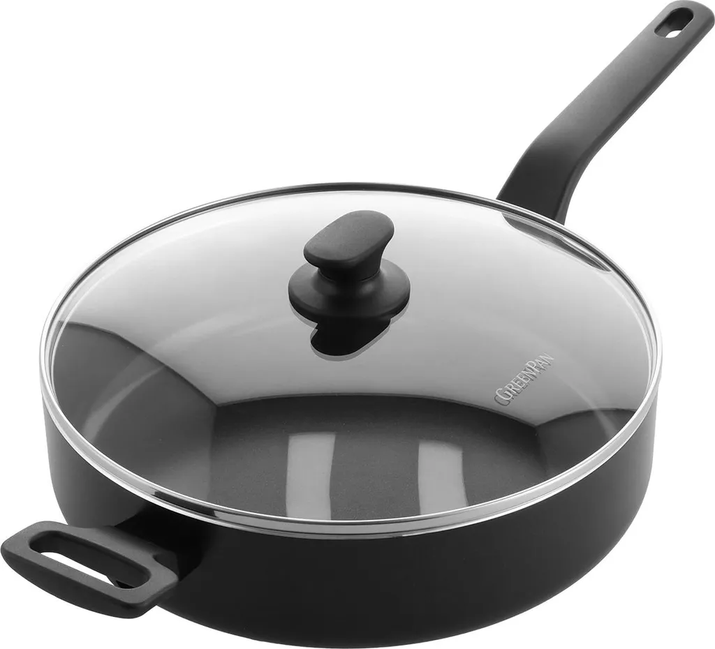 GreenPan Essence 28 cm black sauté pan, non-stick coated, aluminum