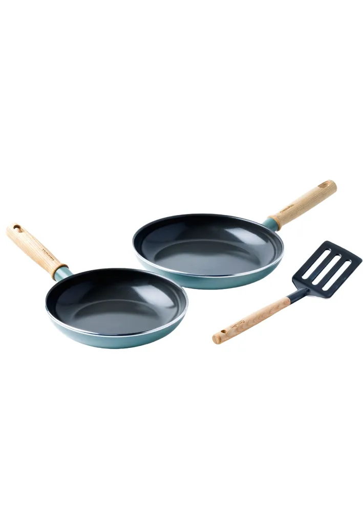 GreenPan Mayflower (CC001570-001), 3-piece frying pan set, including spatula, stainless steel