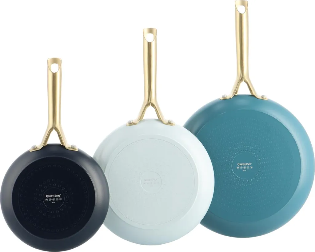 GreenPan Shades, frying pan set, 3-piece, non-stick coating, suitable for all hob types