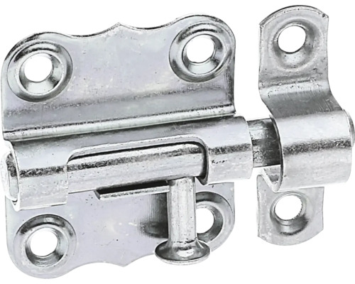 Alberts Grendel latch with button and attached loop 35 x 33 mm galvanized, thick-film passivated