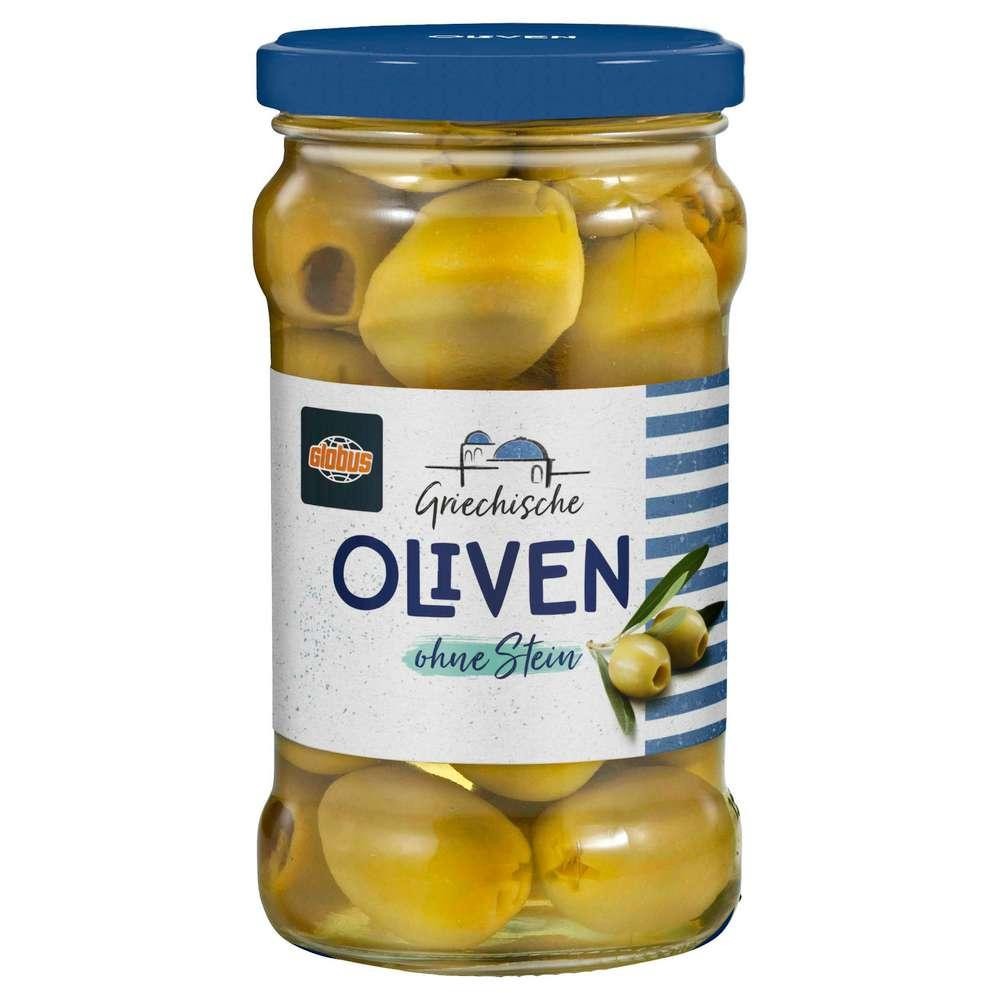 GLOBUS Greek green olives without stones
