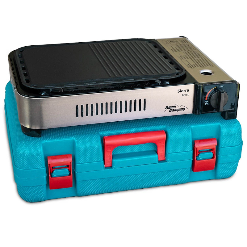 Grill, Plancha, Gas, 2100W, Piezo, High Quality + Transport Case, ALPEN