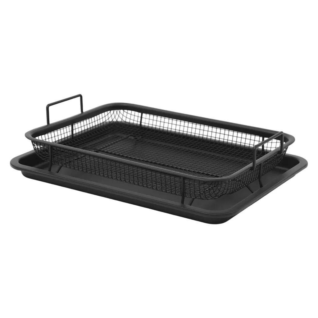 easybuy Oven grill basket, oven baking basket with black baking tray