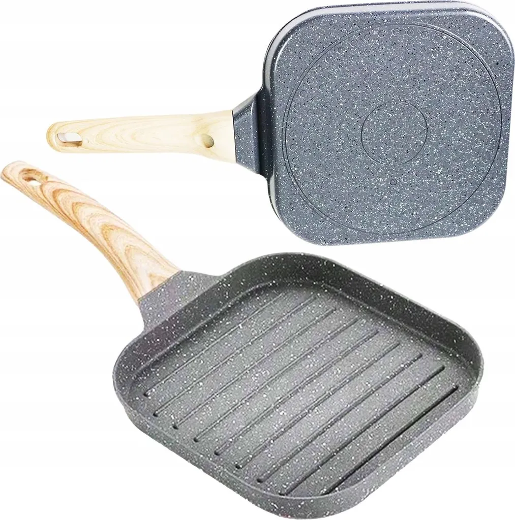 HARD-ER Aluminum grill pan, suitable for induction cooking, low-fat grilling, easy cleaning