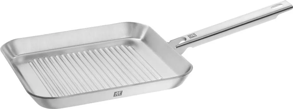Markenlos Grill pan - Induction - 1 piece - Silver - 45 x 24 x 2.5 cm