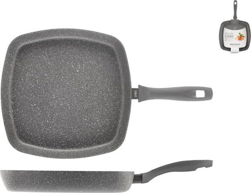 H+H Grill pan Stone Grey 28 cm – Induction compatible