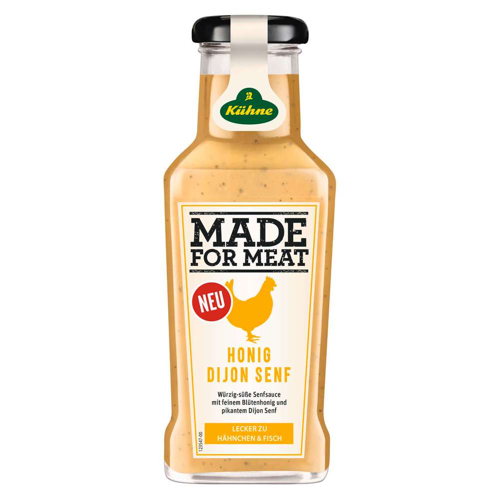 Kühne Barbecue sauce Made for Meat, Dijon mustard, 235 ml