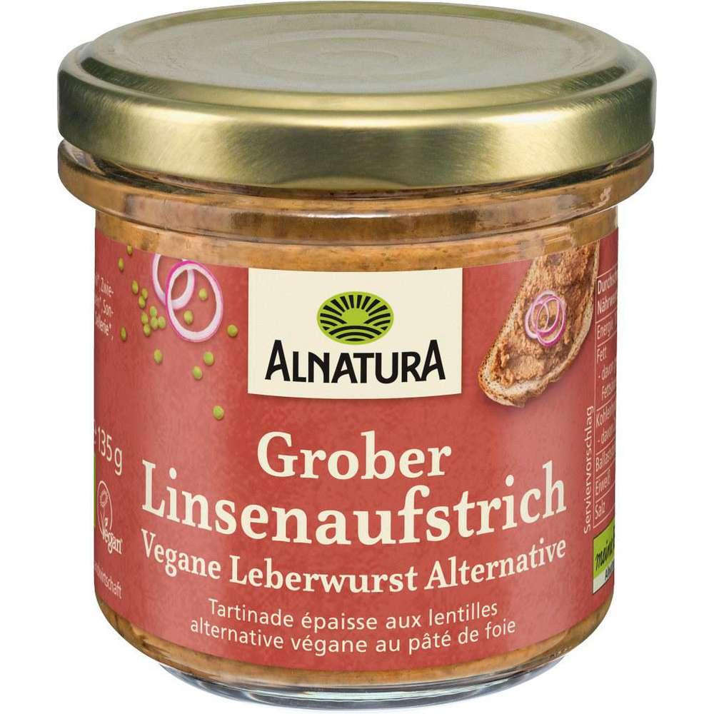 Alnatura Coarse lentil spread, vegan liver sausage alternative