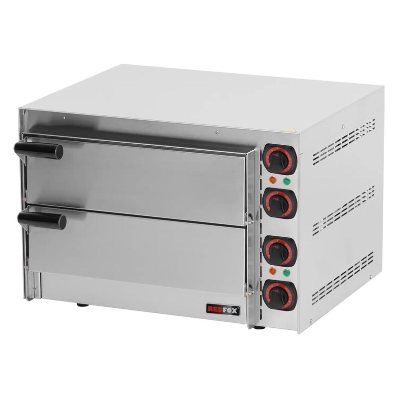 Groju Gastro Pizza Oven, 230V, 550x498x380mm, 2 Chambers, Timer