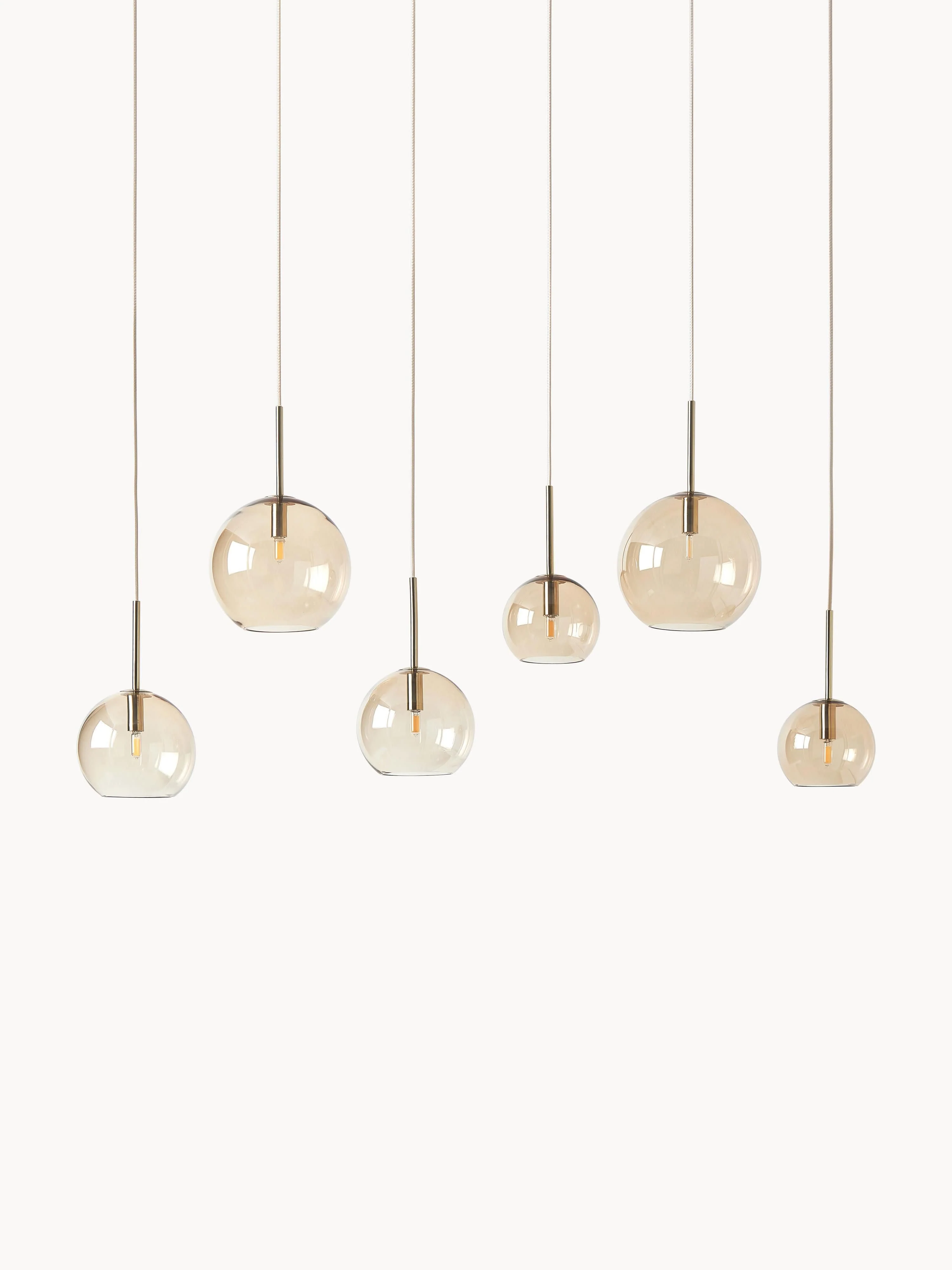 Westwing Collection Large glass globe pendant lamp Raquel