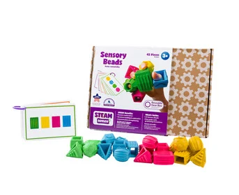 Large sensory beads with work cards