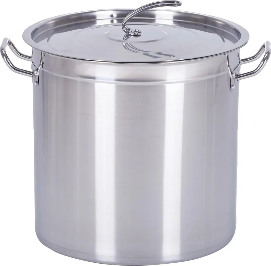 Markenlos Large stainless steel soup and cooking pan - 100 liters, suitable for all stoves