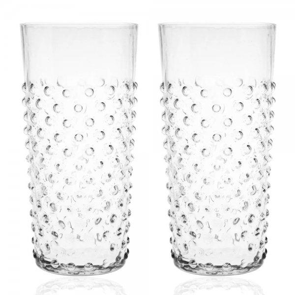 Klimchi Large water glasses Hobnail Crystal Transparent (2 pieces