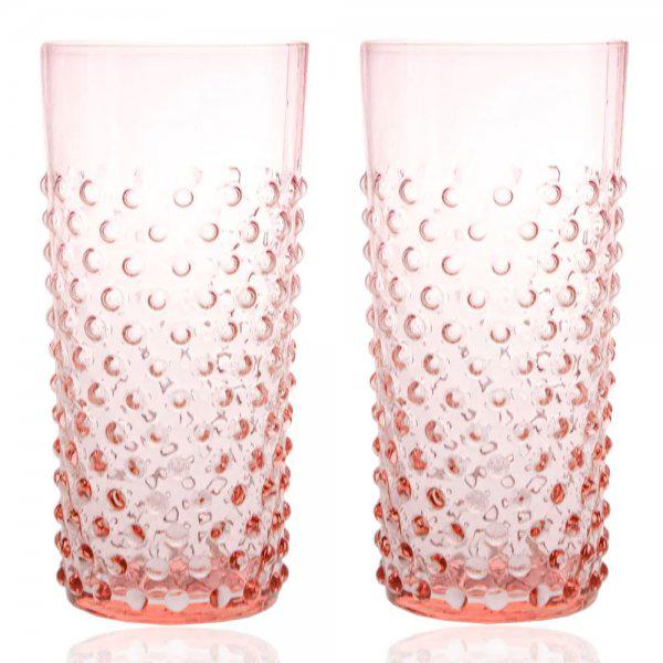 Klimchi Large water glasses Hobnail Rosaline (2 parts) from Klim