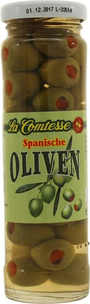 La Comtesse Green olives with peppers, handpack, 140 g