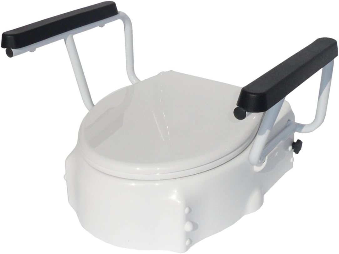Tse Toilet Seat Raiser with Armrests Height Adjustable into 3 Positions | Toilet Aid | Trend mobile