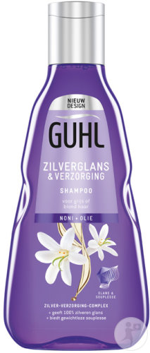 Guhl Silver Shine & Care Shampoo Noni and Oil for Grey or Blonde Hair, 250ml Bottle