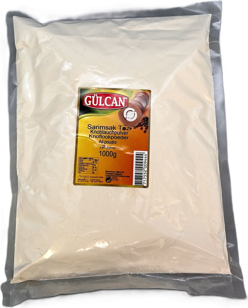 Nergiz Gülcan Sarimsak Tozu Knoblauchpulver Knoflookpoeder Ail poudre 1000g