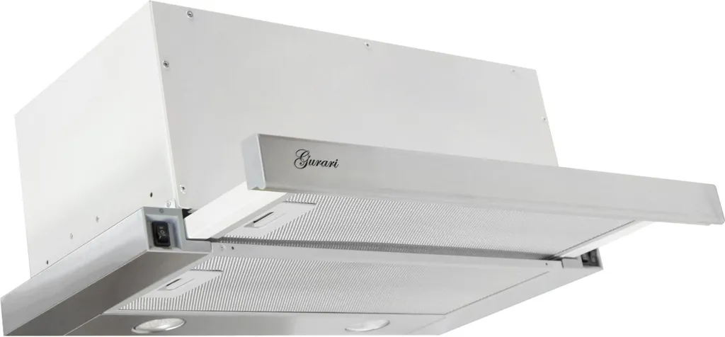 GURARI flat screen cooker hood Gurari GCH B 135 IS, 60cm built-in extractor hood 1000m³/h stainless steel incl. recirculation kit