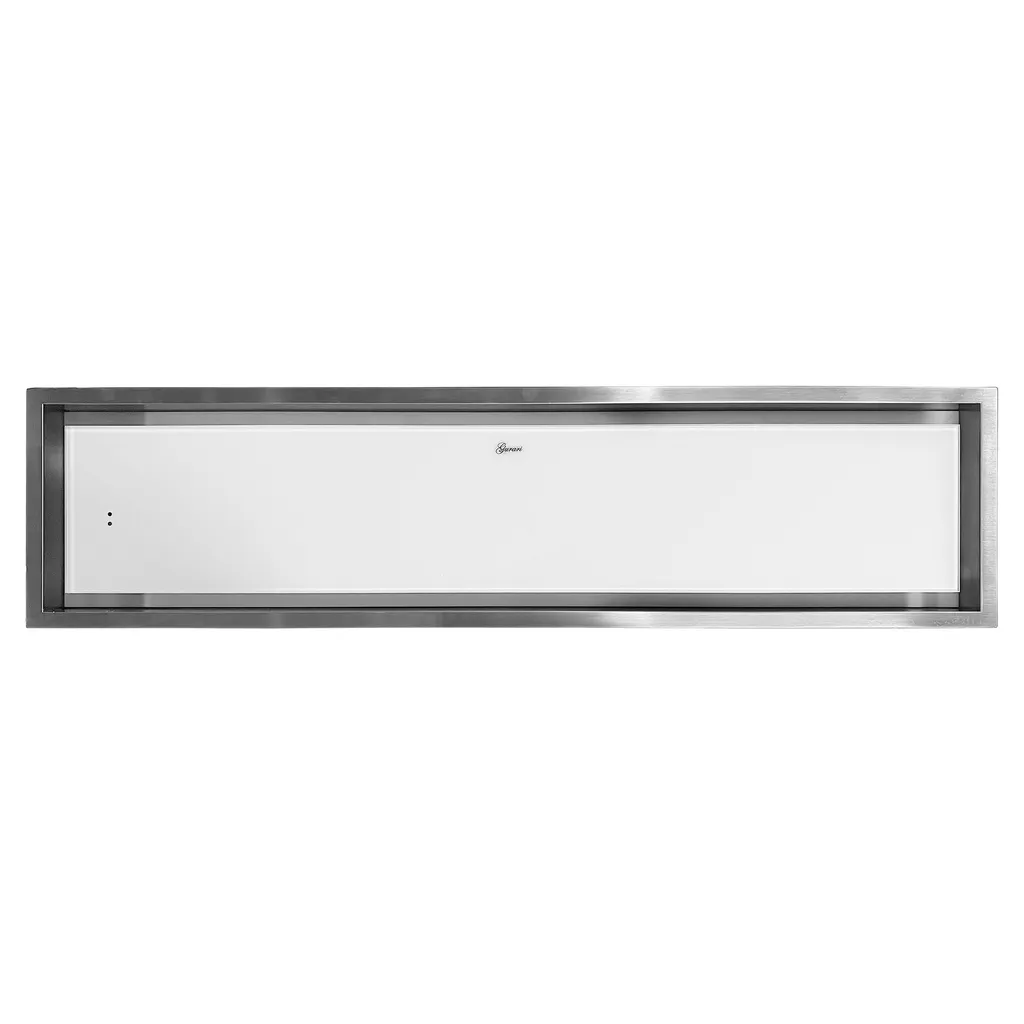 Gurari GCH 974 SU 120 Diamond extractor hood ceiling hood 120 x 30 cm 850m³/h stainless steel white glass